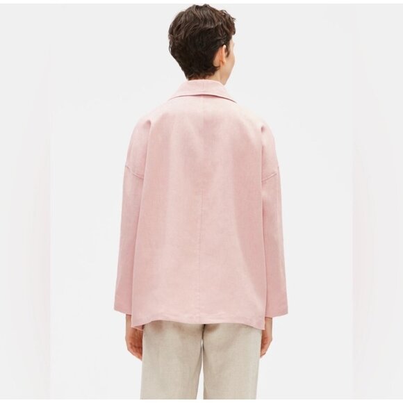 Eileen Fisher Organic Linen Open-Front Blazer in Pink Size S - Picture 12 of 12